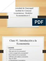Clase 1. Introducción A La Econometría