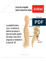 Lesiones y Trastornos de La Espalda Debido A Manipulación Manual de Cargas