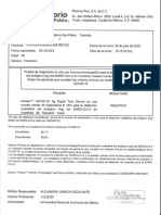 Resultado negativo de prueba COVID