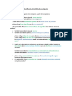 Identificación de Variables de Investigación