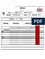 Class Record: School Name School Id School Year Region Division District