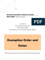 Exemption Order and Notes: User Guide