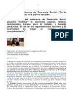 De la pobreza no se sale con planes sociales - Director de Economía Social propone ordenar y hacer productiva la economía popular