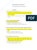 Cuestionario sobre muestreo y características de aguas residuales