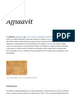 Affidavit: / Æfə Deɪvət/ Medieval Latin Oath Signature