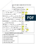 PAST - ROUTINE VERBS Exercise