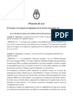 Proyecto de Ley - Plan de Regularización Permanente de Deudas Previsionales