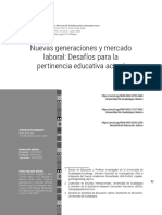 Nuevas Generaciones y Mercado Laboral Desafíos para La Pertinencia Educativa Actual