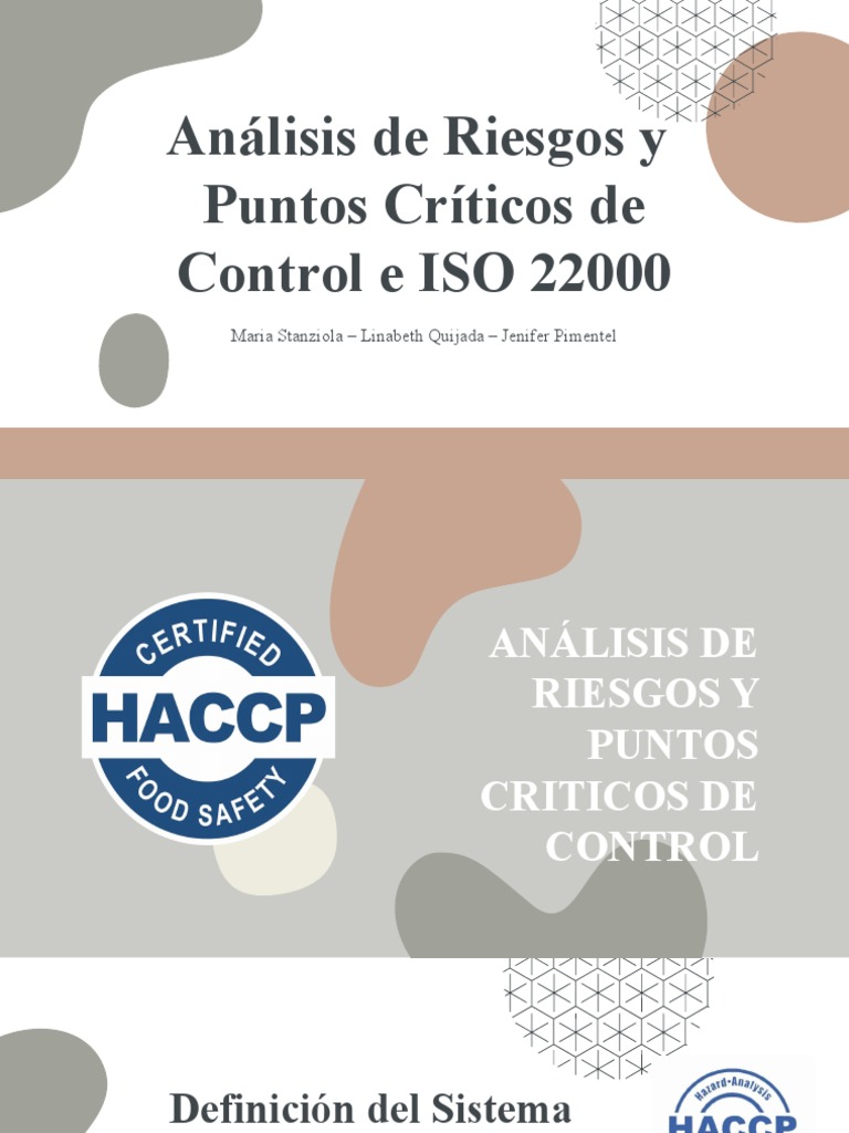 HACCP e ISO 22000 | PDF | Análisis de Riesgo y Puntos Críticos de ...