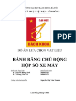 Lựa chọn vật liệu bánh răng chủ động hộp số xe máy