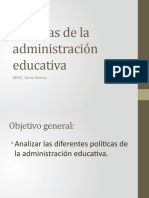 Políticas de La Administración Educativa