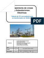 Selección de TC's para transformador 138/36 kV