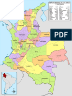 Mapa de Colombia Departamentos