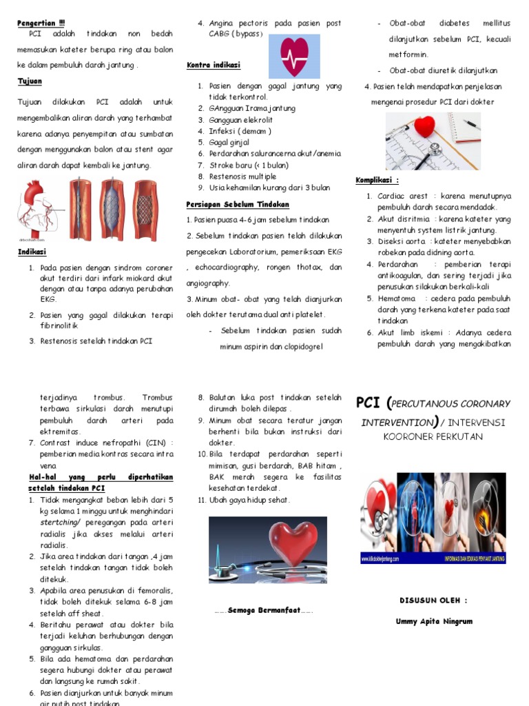 Prosedur dan Indikasi Tindakan PCI | PDF