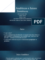 Juízos Analíticos e Juízos Sintéticos G6