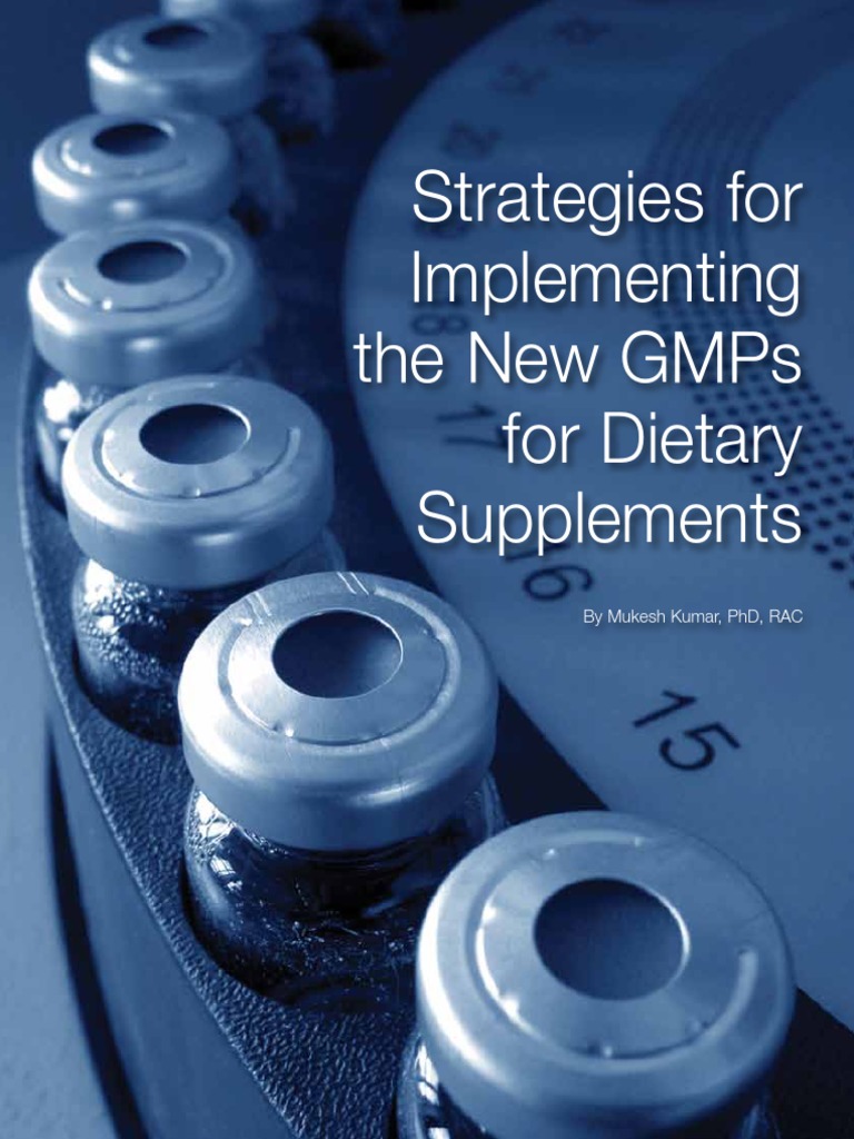 GMP For Dietary Supplements PDF Dietary Supplements Food And Drug