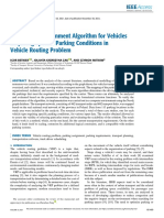 Parking Lots Assignment Algorithm For Vehicles Requiring Specific Parking Conditions in Vehicle Routing Problem