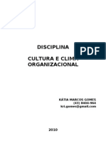 Cultura e Clima Organizacional Apostila