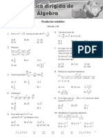 Práctica dirigida de Álgebra semana 1