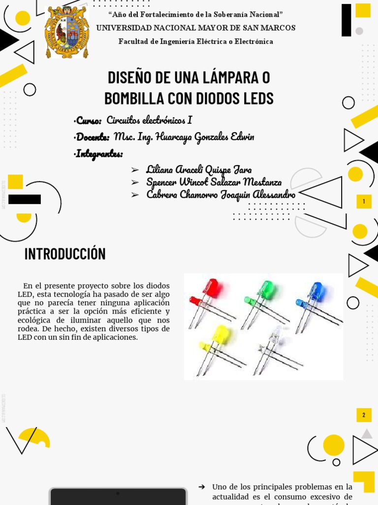 Diseño de lámpara con diodos LED | PDF | Diodo emisor de luz ...