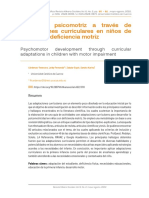 Desarrollo Psicomotriz A Través de Adaptaciones Curriculares en Niños de Inicial Con Deficiencia Motriz