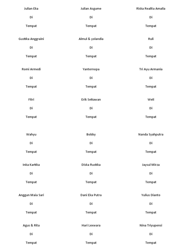Label Undangan PDF
