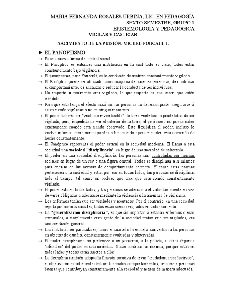Vigilar y Castigar PDF Prisión Michel Foucault