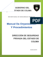 Manual de Organizacion y Procedimientos de La Direccion de Seguridad Privada