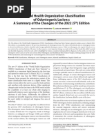 The World Health Organization Classification of Odontogenic Lesions: A Summary of The Changes of The 2022 (5) Edition