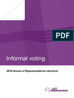 Informal Voting: 2016 House of Representatives Elections
