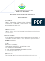 Trabalho Escrito - Metodos de Estudo 2020