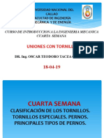 CUARTA SEMANA. Tornillos A