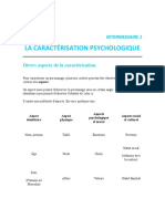3 LA CARACTÉRISATION PSYCHOLOGIQUE INTERMEDIAIRE 1