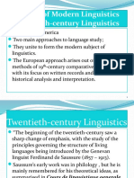 History of Modern Linguistics