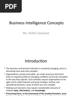 Business Intelligence Concepts: Ms. Shikha Saraswat