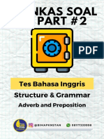 Latihan Soal TBI Structure and Grammar 2 Adverb and Preposition