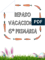 6o PRIMARIA Original Cuaderno para Repasar en Vacaciones Primavera