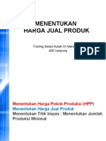 Menentukan Harga Jual Produk: Training Setara Kuliah S1 Manajemen JNE Lampung