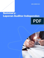 Summary Laporan Auditor Independen