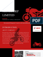 Hero Motocorp Limited: Environmental Management Corporate Social Responsibility Project