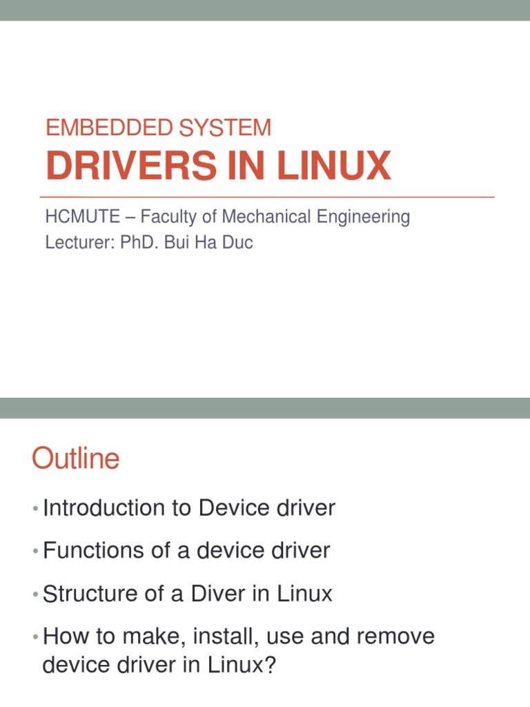 Embedded Linux Device Driver Guide | PDF | Device Driver | Software