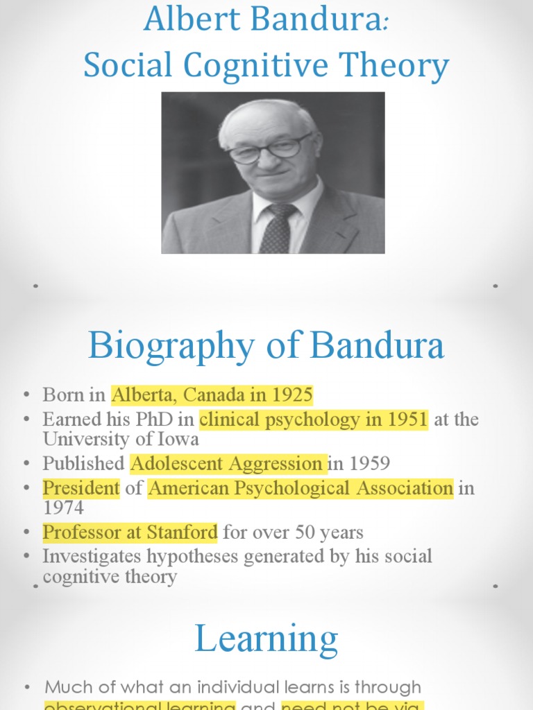 10 Albert Bandura - Social Cognitive Theory Online PDF | PDF | Self ...