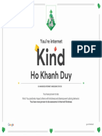 Google - Interland - Ho Khanh Duy - Certificate - of - Kindness