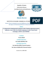 Fundamental Analysis of The Tunisian Pharmaceutical Industry ADWYA & UNIMED