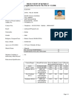 High Court of Bombay Testing Application Form For The Post of CLERK