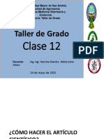 Clase 12 - Taller de Grado