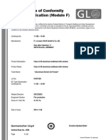 EC Certificate of Conformity Product Verification (Module F)