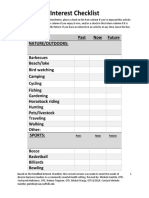 Modified Interest Checklist - Diverse Learners