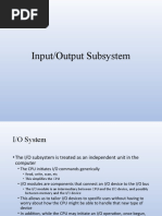 InputOutput Subsystem