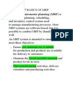 7.1 Basics of MRP